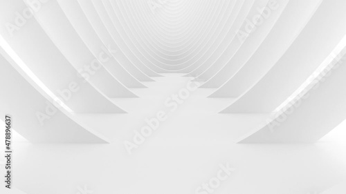 Minimal white 3D motion background loop