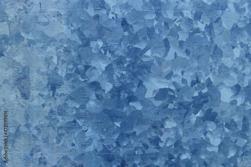 Abstract Blue Metal Wall Background Close up