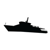 modern boat silhouette vector design