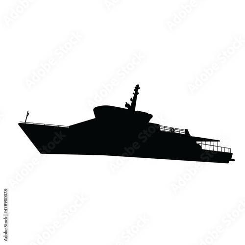 modern boat silhouette vector design
