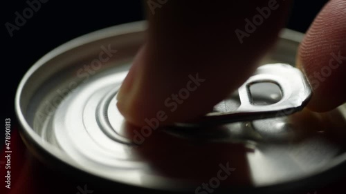 Opening a can of soda or a cola drink macro