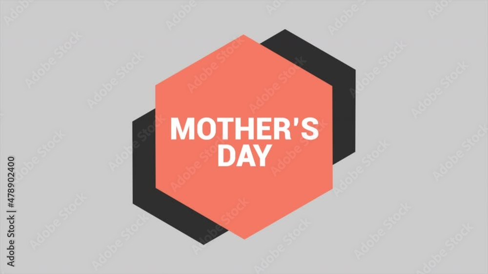 Mothers Day with red and black hexagons on fashion background, motion holidays, fashion and Mothers day style background Mothers Day with red and black hexagons on fashion background, motion holidays, fashion and Mothers day style background