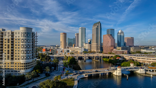 Fotografie, Tablou Aerial View Of The City Of Tampa, Florida