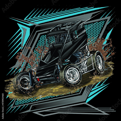 dirt race isolated on white background for poster, t-shirt print, business element, social media content, blog, sticker, vlog, and card. vector illustration.