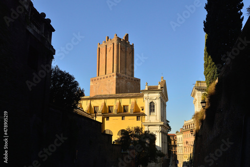 Military Cathedral of Santa Caterina da Siena in Magnanapoli and The Torre delle Milizie (