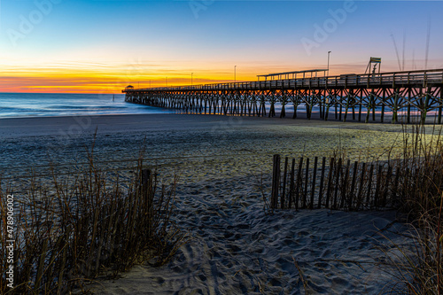 Sunrise on Second Avenue Beach and Pier, Myrtle Beach, South Carolina, USA © Billy McDonald