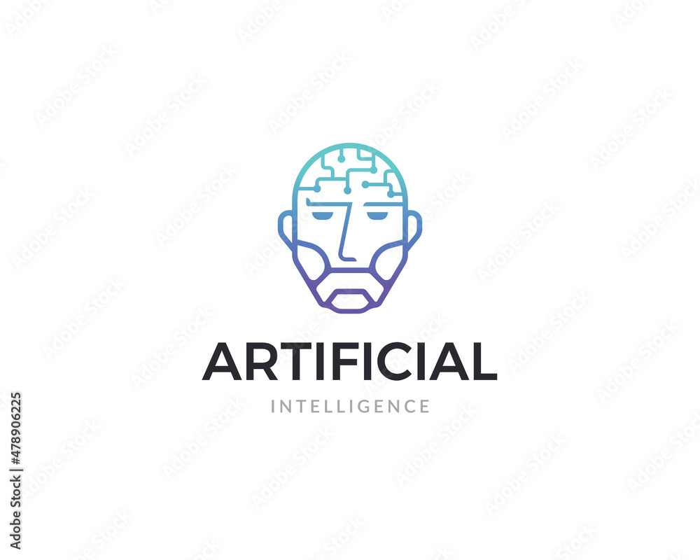 Artificial intelligence logo template