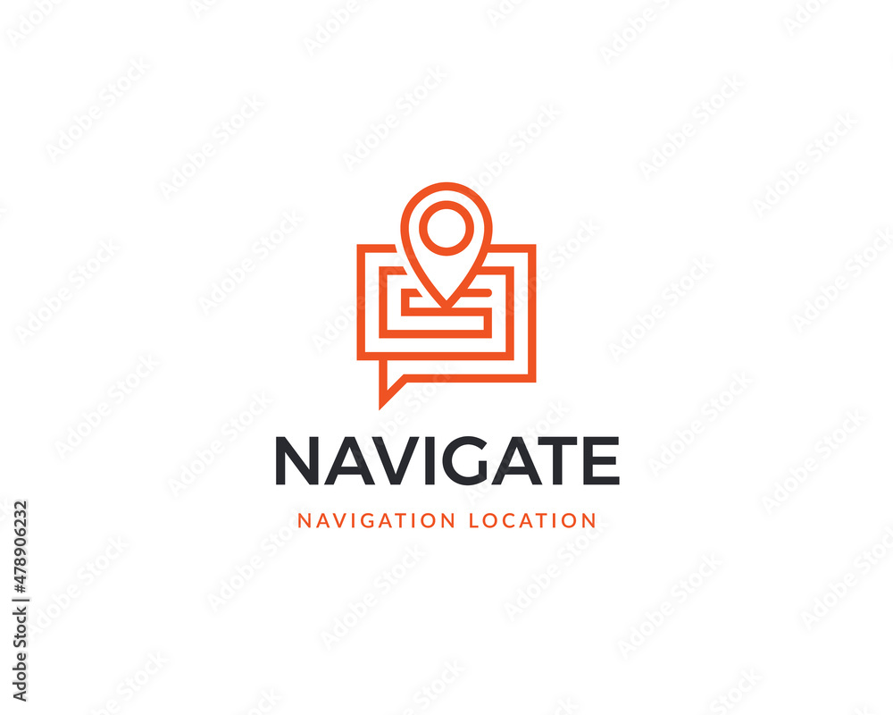 Navigation talk logo template Navigation talk logo template