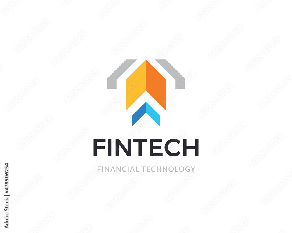 Financial technology logo design Financial technology logo design
