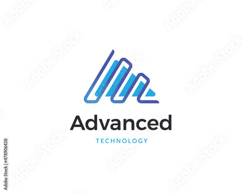 Technology logo design template