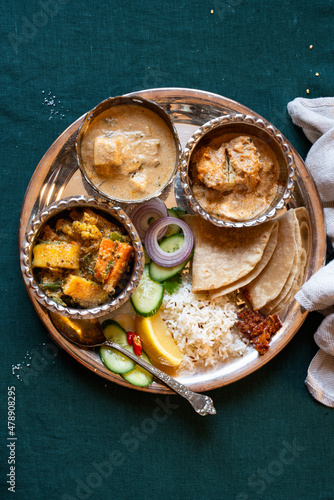 INdian Vegetarian Thali photo