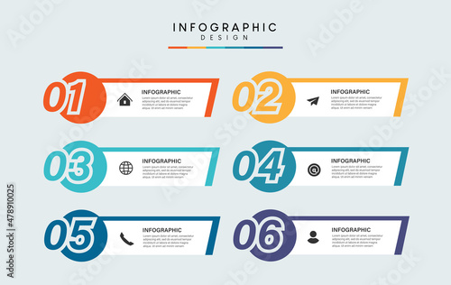 Steps business timeline infographic template design
