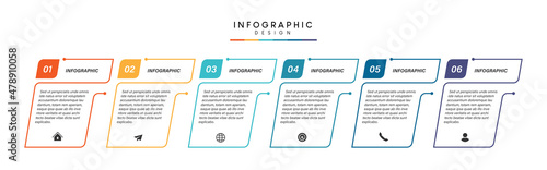 Steps business timeline infographic template design