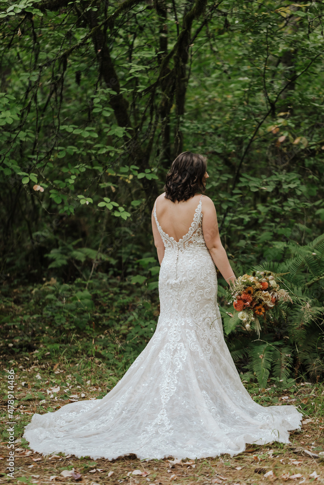Back of Beautiful Wedding Dress Back of Beautiful Wedding Dress