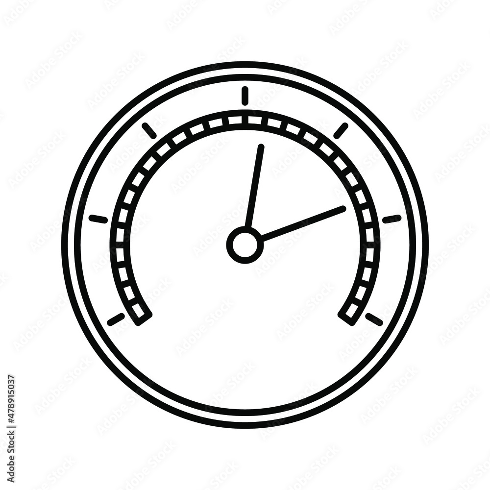 Barometer icon. web sign of meter. Speedometer sign. Simple vector symbol. Vector illustration