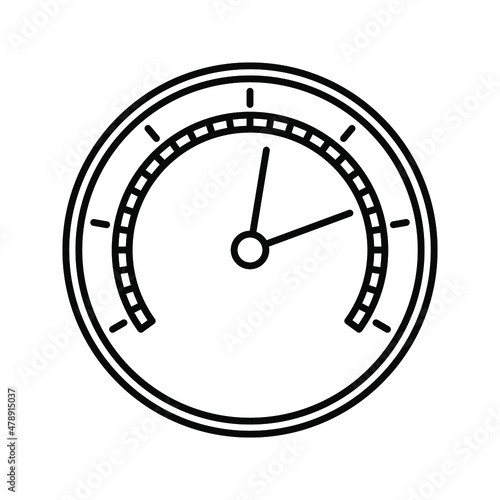 Barometer icon. web sign of meter. Speedometer sign. Simple vector symbol. Vector illustration