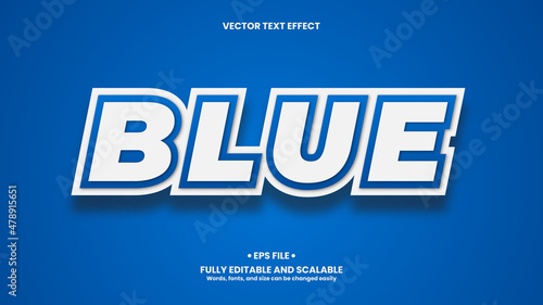 Blue 3D Text Effect