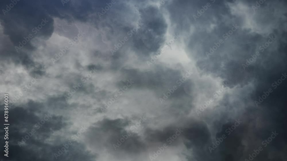 4K dark sky and moving clouds, thunderstorm 4K dark sky and moving clouds, thunderstorm
