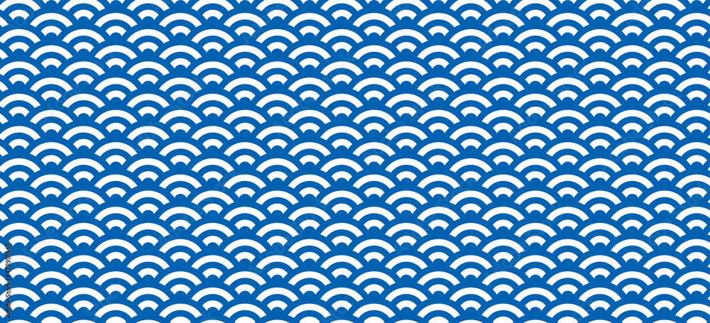 青海波背景素材stock Vector Adobe Stock