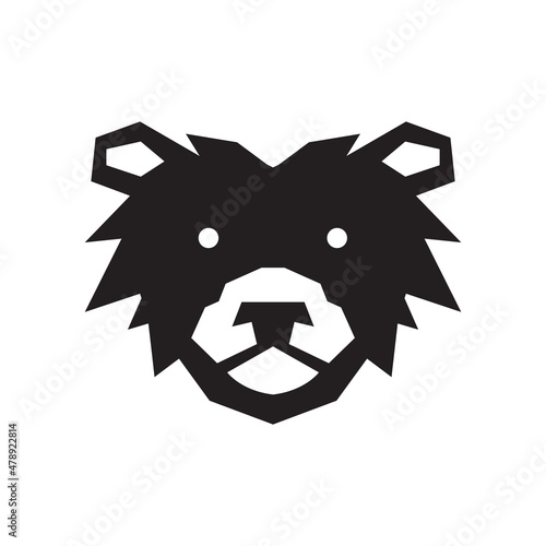 head bear wet logo design vector graphic symbol icon illustration creative idea
