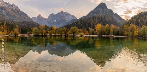 Autumn In Lake Jasna, Panoramic View   photo