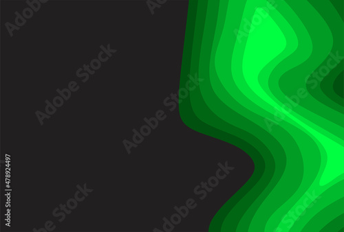 Abstract background with green gradient circle pattern and some copy space area