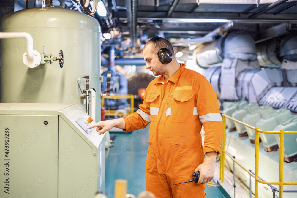 mechanic doing test of electrical equipment mechanic doing test of electrical equipment