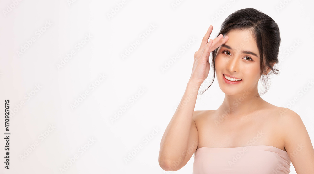 Beauty asian women portrait face with natural skin and skin care healthy hair and skin close up face beauty portrait.Beauty Concept. Beauty asian women portrait face with natural skin and skin care healthy hair and skin close up face beauty portrait.Beauty Concept.
