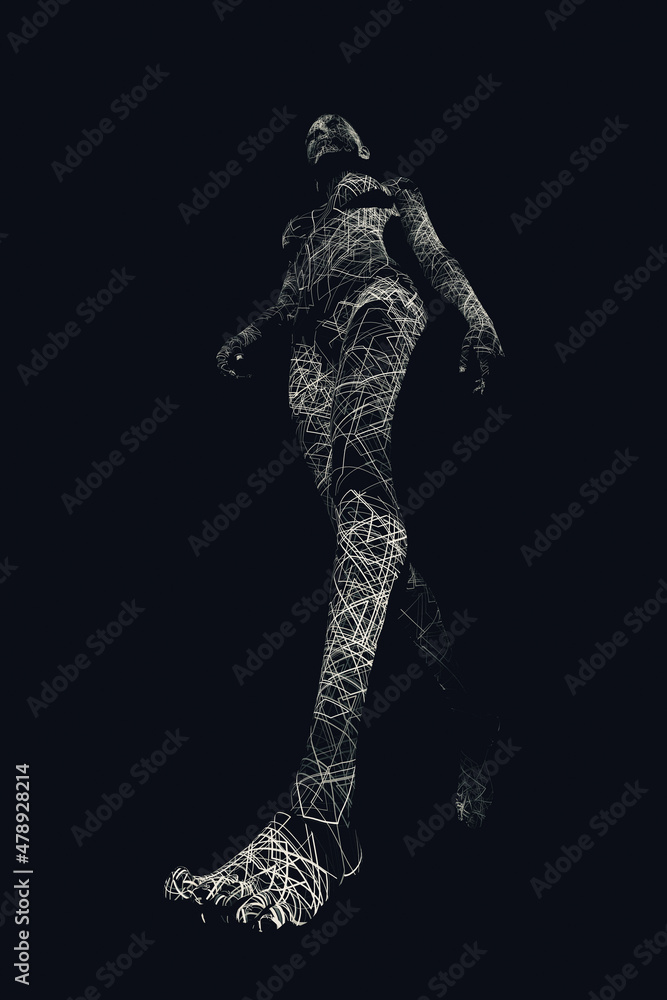 Female body representing artificial intelligence Female body representing artificial intelligence