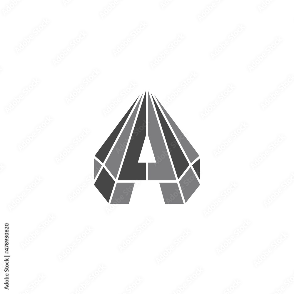 Unique and modern letter A initial diamond logo design Stock Vector ...