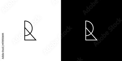 unique and modern R letter initial logo design