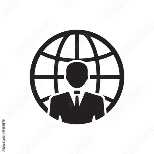 Global leader icon ( vector illustration )