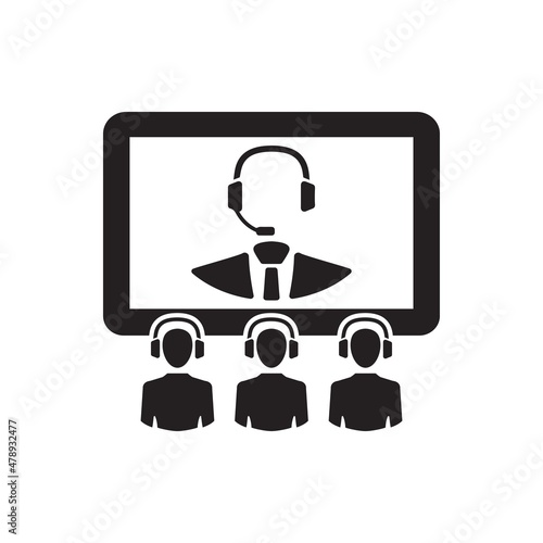 online conferance icon ( vector illustration )