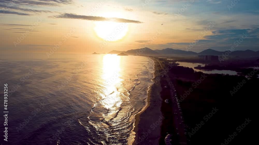Aerial landscape of summer travel at Rio de Janeiro Brazil. Landmark of coast city. Tropical travel. Summer scenery. Aerial landscape of summer travel at Rio de Janeiro Brazil. Landmark of coast city. Tropical travel. Summer scenery.