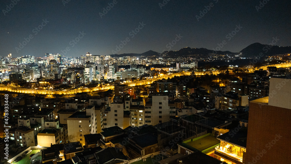 낙산공원에서 바라본 낙산성곽 야경