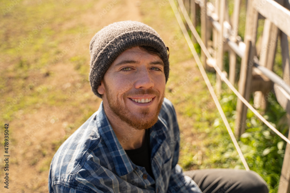 Farmer smiling portrait Farmer smiling portrait