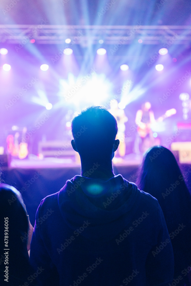 Spectator watching a music concert Spectator watching a music concert