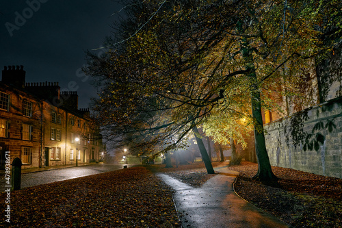 Footpath at night on Castle Hill photo