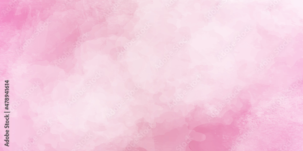 Pink watercolor background. Digital drawing. Pink watercolor background painting with abstract fringe and bleed. 