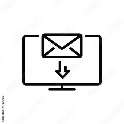 Black line icon for retrieve