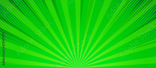 Green sunburst texture. Abstract background. Vector illustration.