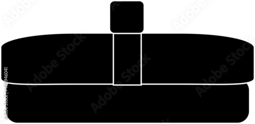 横から見たシンプルな黒板消し「シルエット」 © v_0_0_v