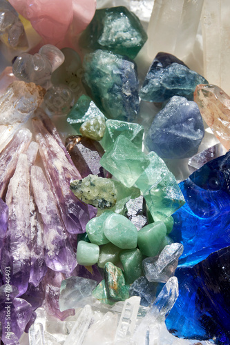 Closeup of various crystal stones

 photo
