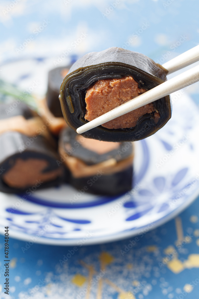 Fototapeta premium 昆布巻き シャケ