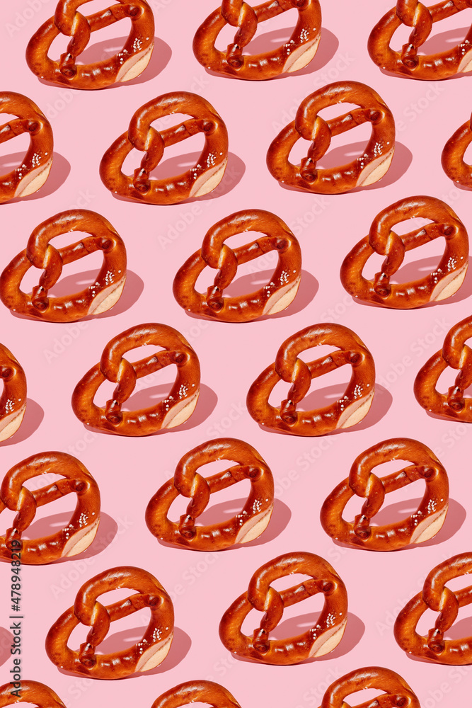 pretzels forming a mosaic pretzels forming a mosaic