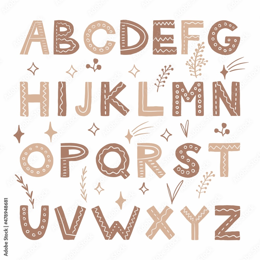 Vector set of letters. Alphabet picture Vector set of letters. Alphabet picture