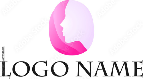 Woman face logo, reflects beauty, feminine which suitable with beauty and fashion aspect
