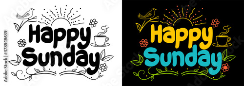 Happy Sunday typography