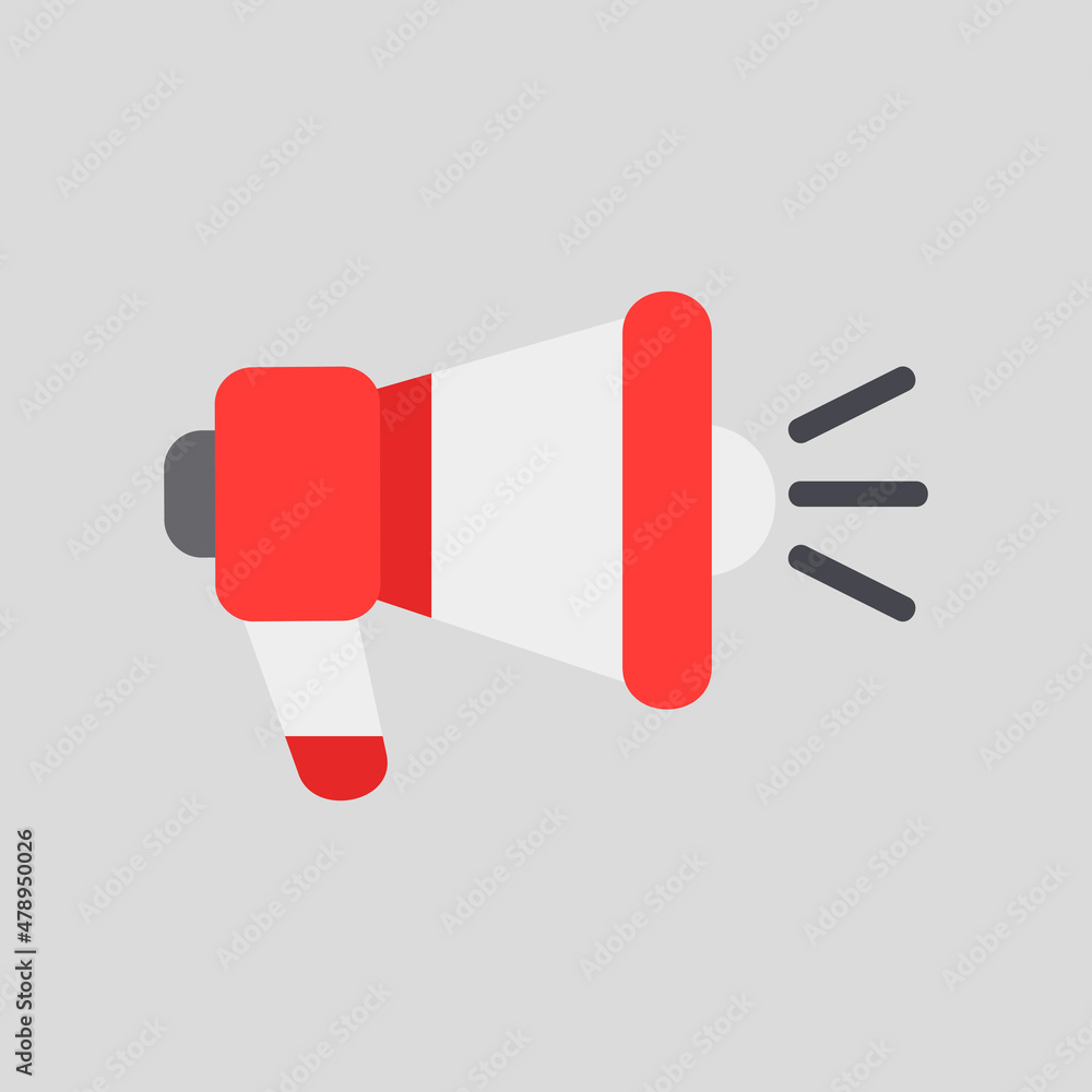 Megaphone icon in flat style about social media, use for website mobile app presentation Megaphone icon in flat style about social media, use for website mobile app presentation