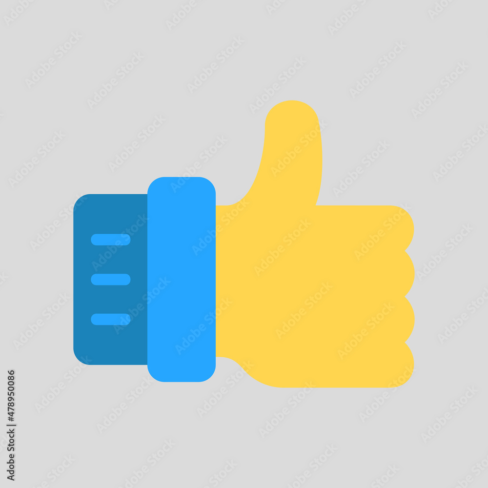 Like icon in flat style about social media, use for website mobile app presentation Like icon in flat style about social media, use for website mobile app presentation